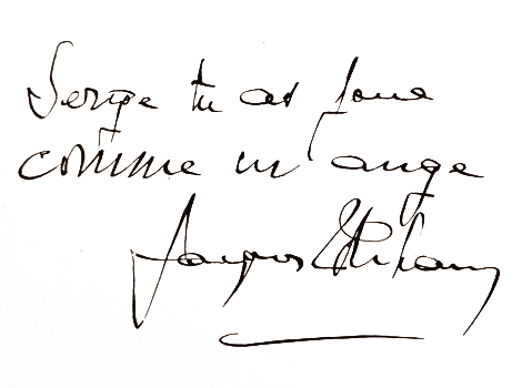 Serge tu as joué comme un ange. Jacques Thibaud